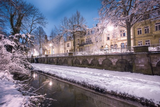 Die Löberstraße in Gießen im Winter