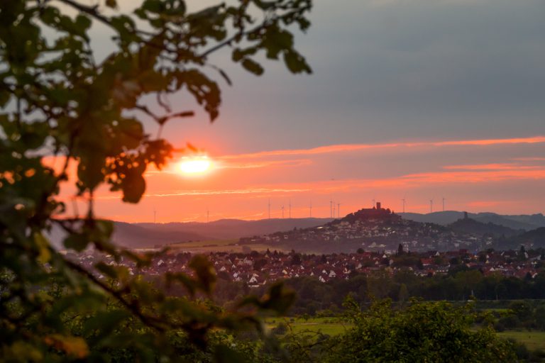 Blick von Rödgen in Richtung Wieseck und Krofdorf