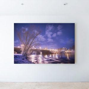 Die Sachsenhäuser Brücke bei Nacht
