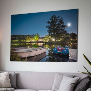 Vollmond über dem Bootshaus