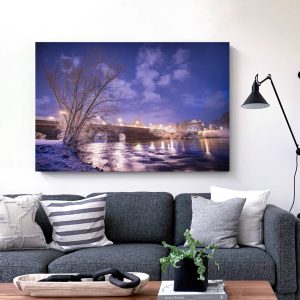 Die Sachsenhäuser Brücke bei Nacht