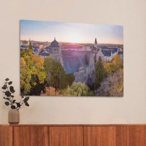 Herbstlicher Sonnenuntergang über dem Alten Schloss
