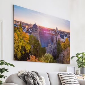 Herbstlicher Sonnenuntergang über dem Alten Schloss