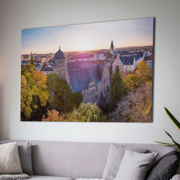 Herbstlicher Sonnenuntergang über dem Alten Schloss