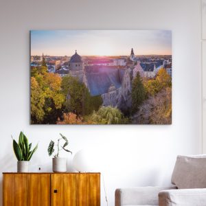 Herbstlicher Sonnenuntergang über dem Alten Schloss