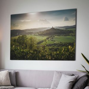 Die Burg Vetzberg fotografiert von der Westseite der Burg Gleiberg