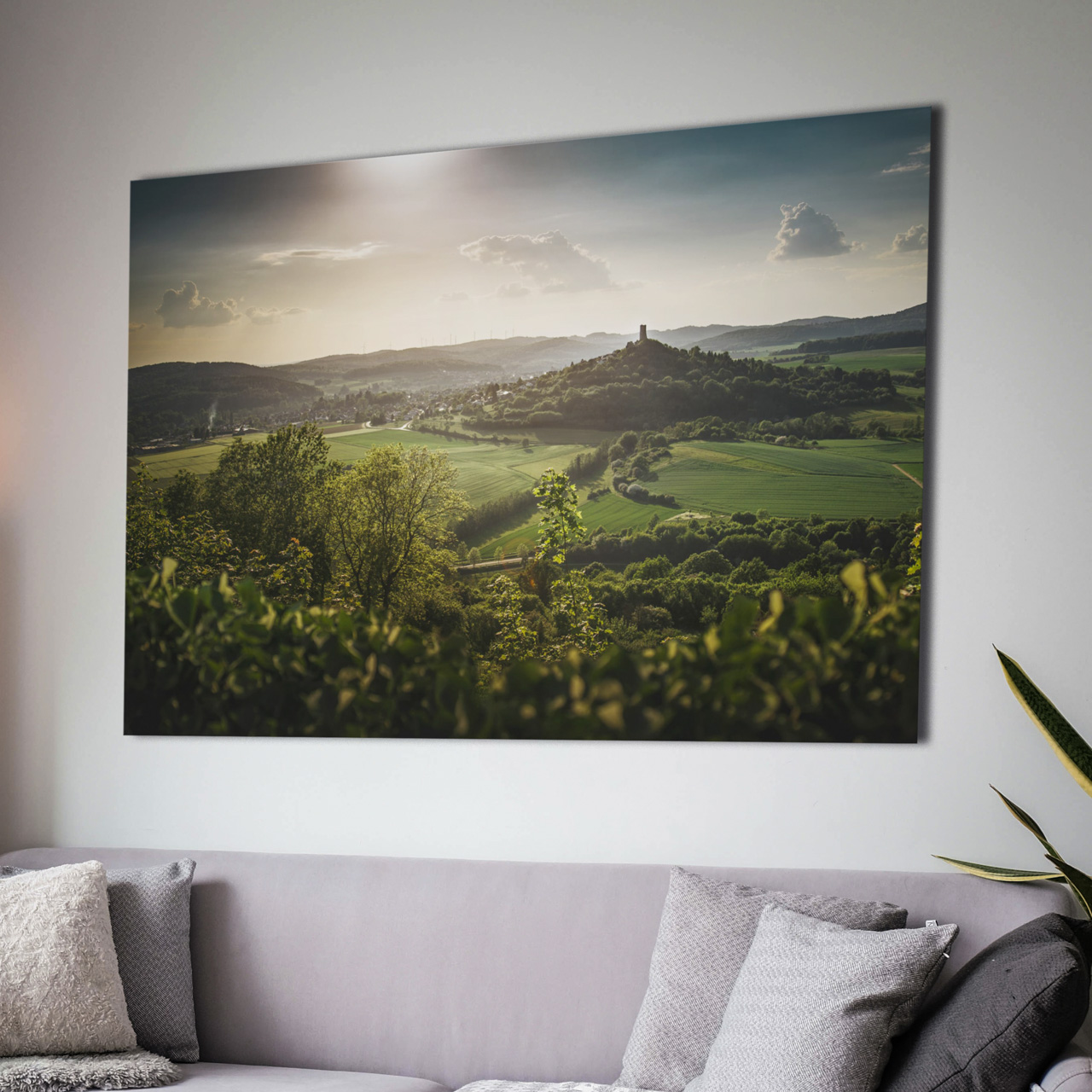 Die Burg Vetzberg fotografiert von der Westseite der Burg Gleiberg