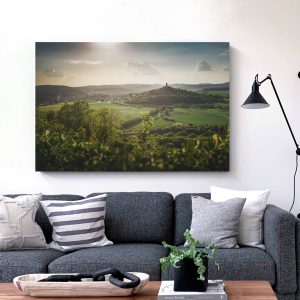 Die Burg Vetzberg fotografiert von der Westseite der Burg Gleiberg