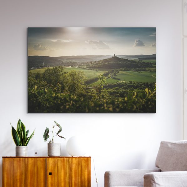 Die Burg Vetzberg fotografiert von der Westseite der Burg Gleiberg