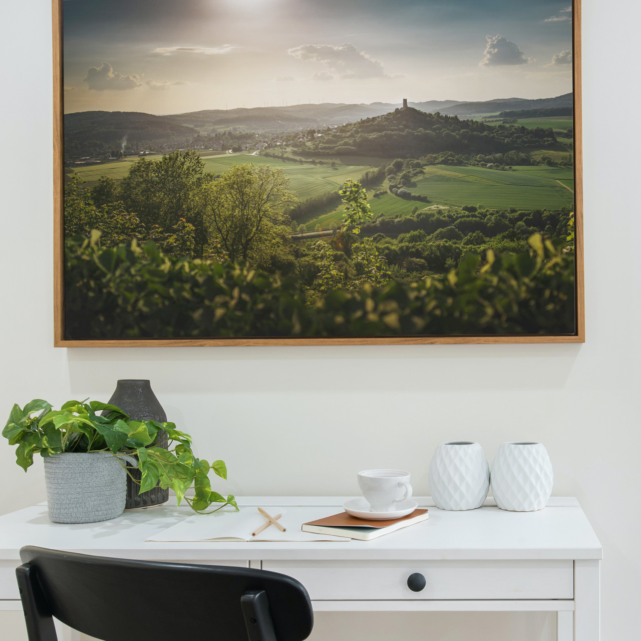 Die Burg Vetzberg fotografiert von der Westseite der Burg Gleiberg