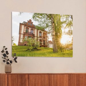 Villa Bänninger an der Ecke Ludwigstraße/Wilhelmstraße zum Sonnenuntergang