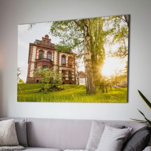 Villa Bänninger an der Ecke Ludwigstraße/Wilhelmstraße zum Sonnenuntergang