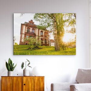 Villa Bänninger an der Ecke Ludwigstraße/Wilhelmstraße zum Sonnenuntergang