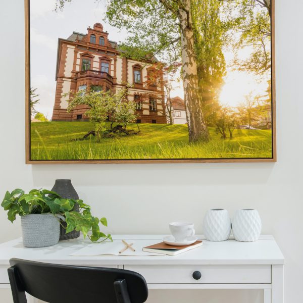 Villa Bänninger an der Ecke Ludwigstraße/Wilhelmstraße zum Sonnenuntergang