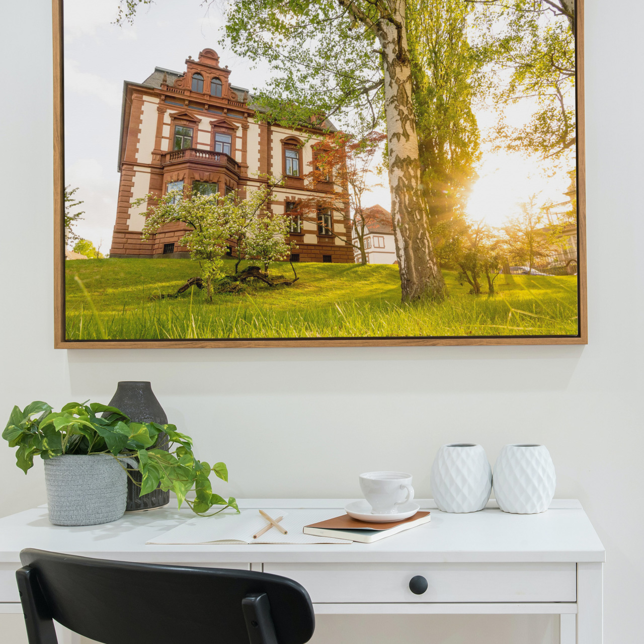 Villa Bänninger an der Ecke Ludwigstraße/Wilhelmstraße zum Sonnenuntergang