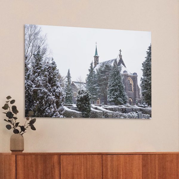 Der erste Schnee auf dem neuen Friedhof