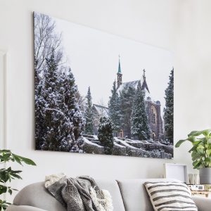 Der erste Schnee auf dem neuen Friedhof