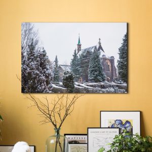 Der erste Schnee auf dem neuen Friedhof