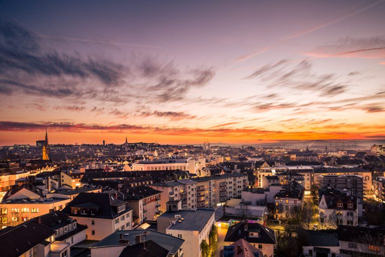 Abendstimmung über der Innenstadt