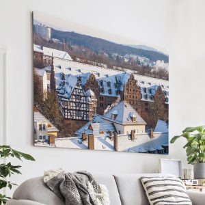 Wintermorgen über Gießen mit Blick auf das Neue Schloss und das Zeughaus
