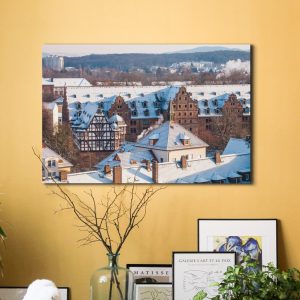 Wintermorgen über Gießen mit Blick auf das Neue Schloss und das Zeughaus