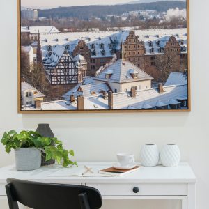 Wintermorgen über Gießen mit Blick auf das Neue Schloss und das Zeughaus