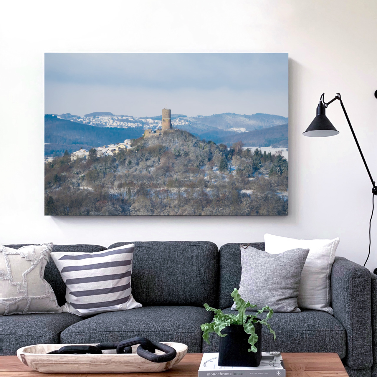Sonniger Wintertag an der Burg Vetzberg