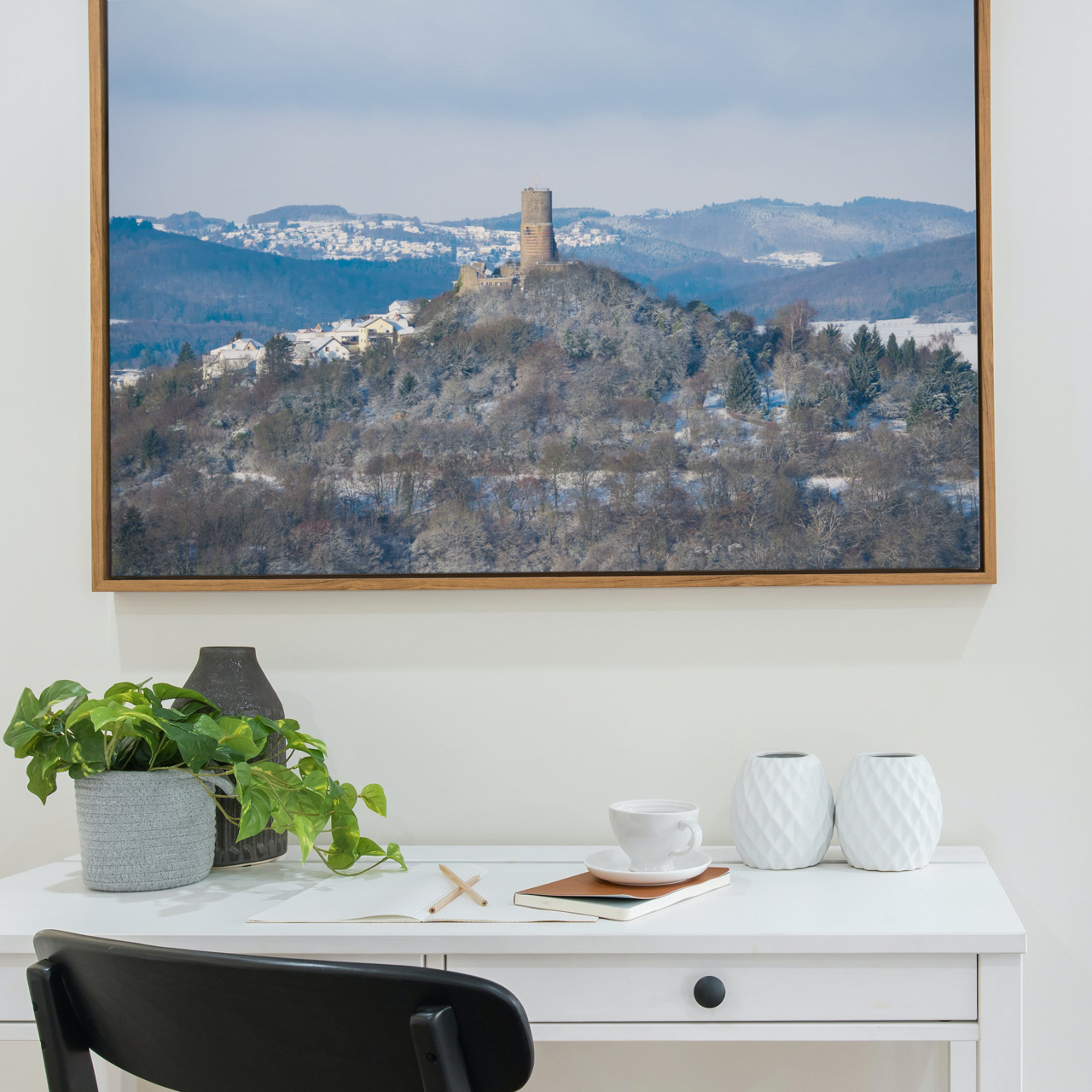 Sonniger Wintertag an der Burg Vetzberg