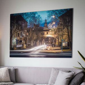 Blauer Abendhimmel über der Gutfleischstraße