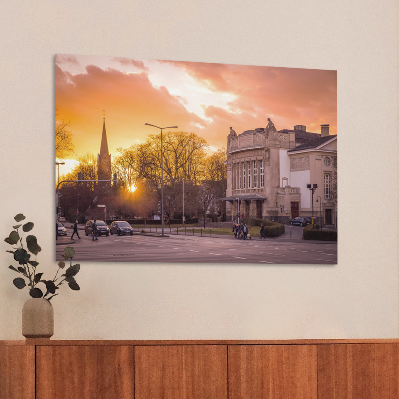 Sonnenuntergang am Stadttheater