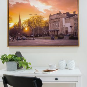 Sonnenuntergang am Stadttheater