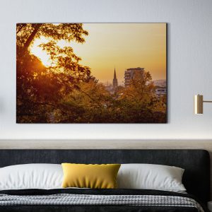 Herbstlicher Sonnenuntergang über Gießen