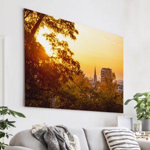 Herbstlicher Sonnenuntergang über Gießen