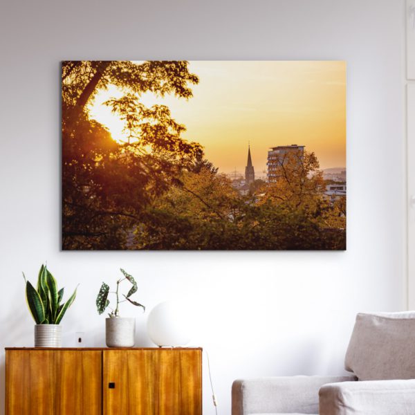 Herbstlicher Sonnenuntergang über Gießen