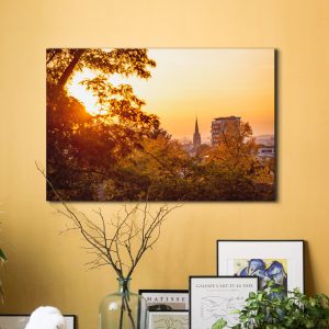 Herbstlicher Sonnenuntergang über Gießen