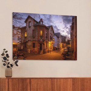 Die Bruchstraße nach Sonnenuntergang