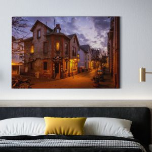 Die Bruchstraße nach Sonnenuntergang