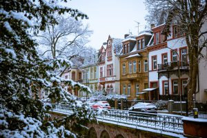 Der erste Schnee in der Löberstraße