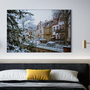 Der erste Schnee in der Löberstraße