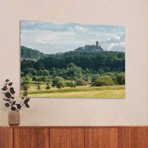 Die Burg Gleiberg umrandet von Wäldern