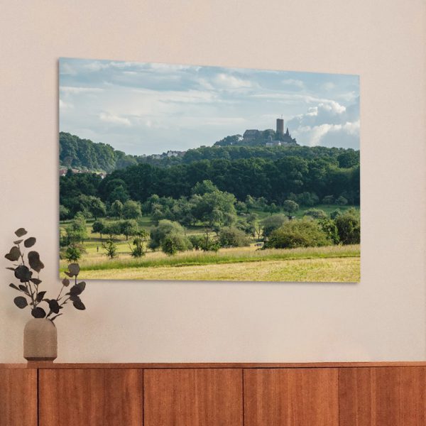 Die Burg Gleiberg umrandet von Wäldern