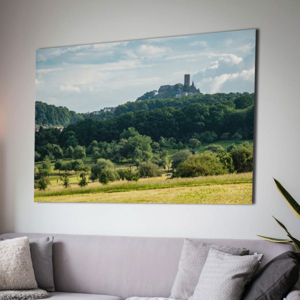 Die Burg Gleiberg umrandet von Wäldern