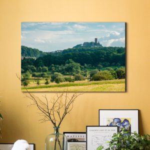 Die Burg Gleiberg umrandet von Wäldern